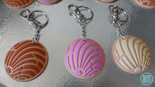 Pan Dulce Concha Key Chain (Soft Rubber) - La Concheria Cafe