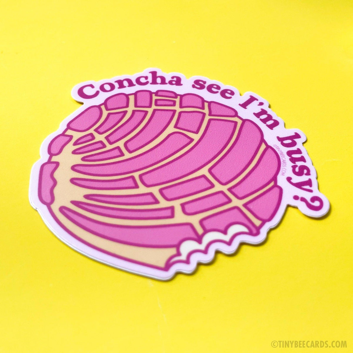 Concha See I'm Busy Pan Dulce Vinyl Sticker - La Concheria Cafe