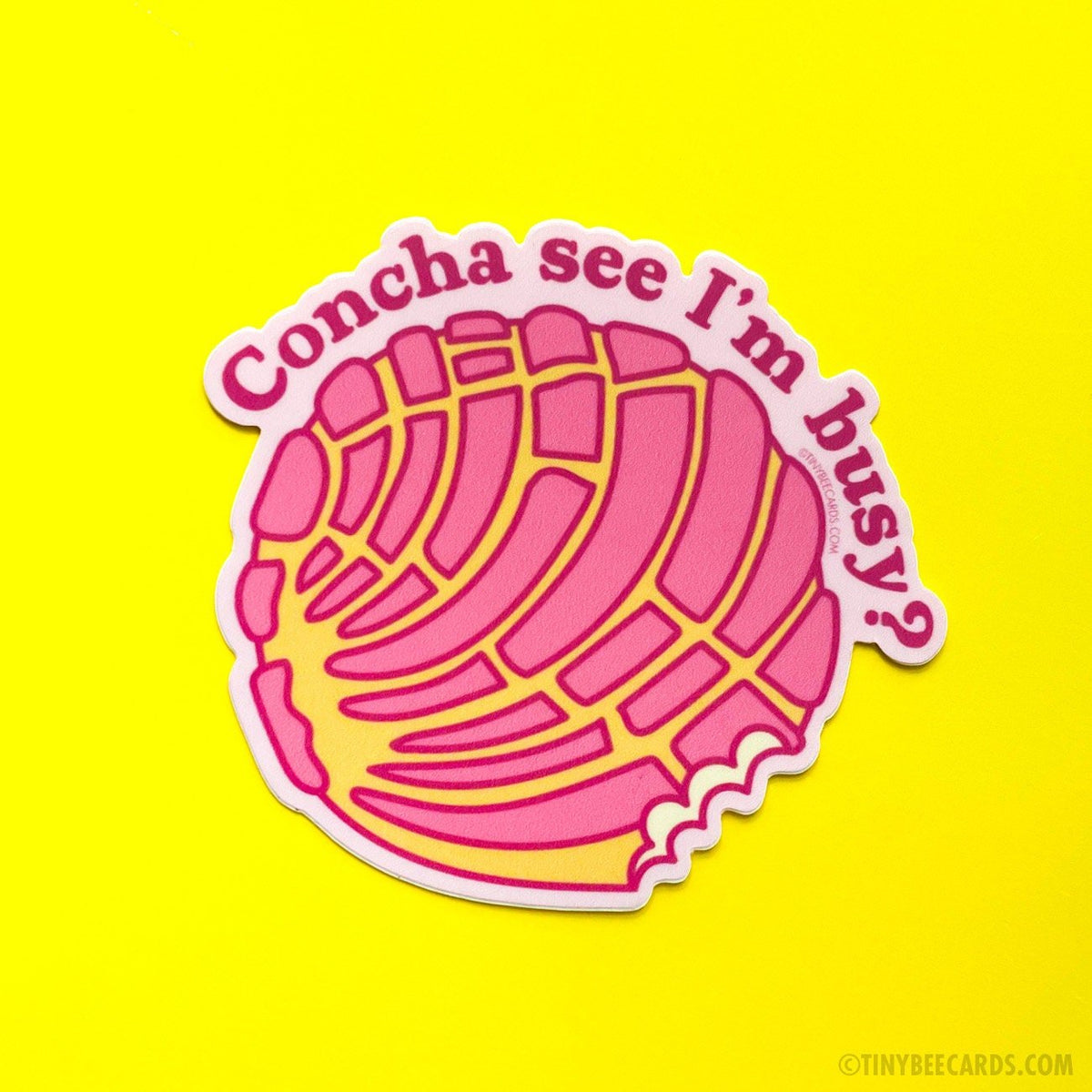Concha See I'm Busy Pan Dulce Vinyl Sticker - La Concheria Cafe